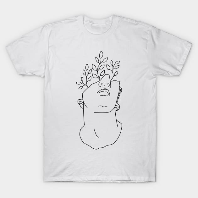 face with flower T-Shirt by JAG2B